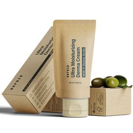 [VARUZA]  Ultra Moisturizing Derma Cream_ A vegan-certified cream that balances oil and moisture levels for hydrated and elastic skin – Made in Korea.